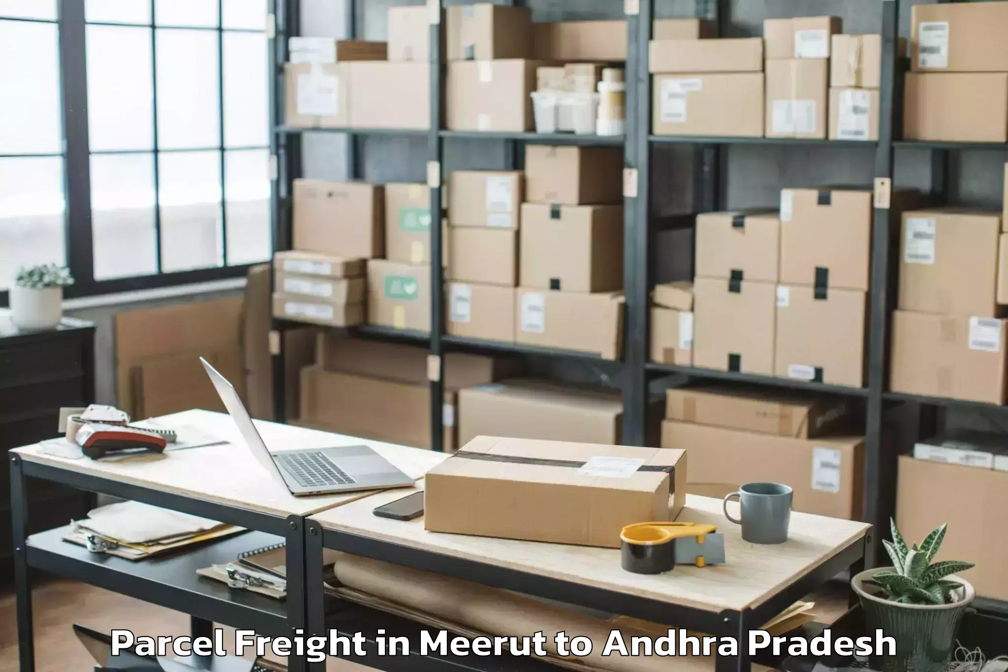 Easy Meerut to Maddikera East Parcel Freight Booking